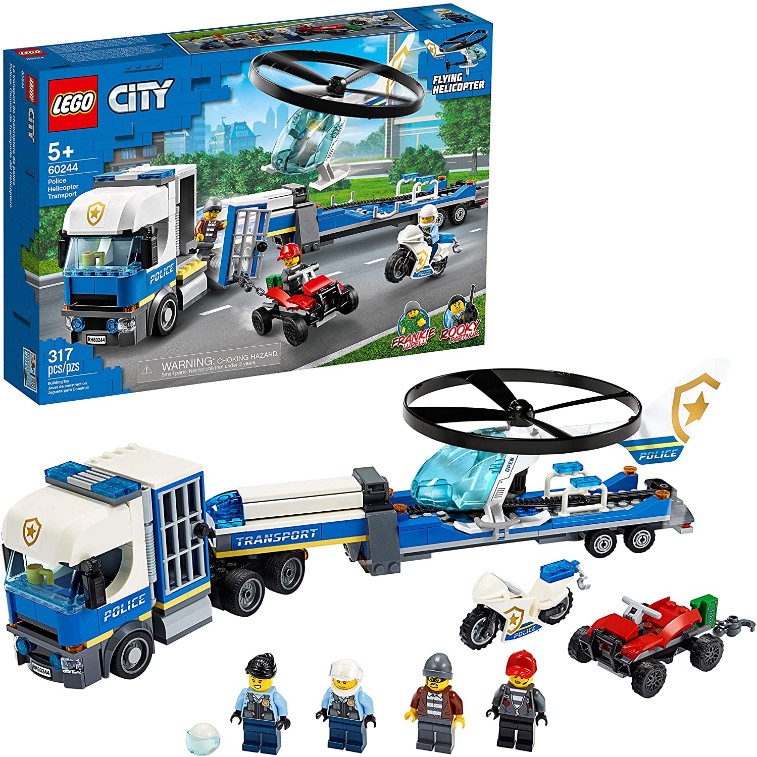 Đồ chơi lego city - trực thăng vận tải police - 60244