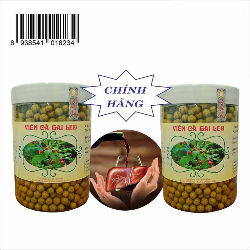 1KG (2 hộp) Viên cà gai leo thải độc gan.- Tặng 100G viên nghệ mật ong