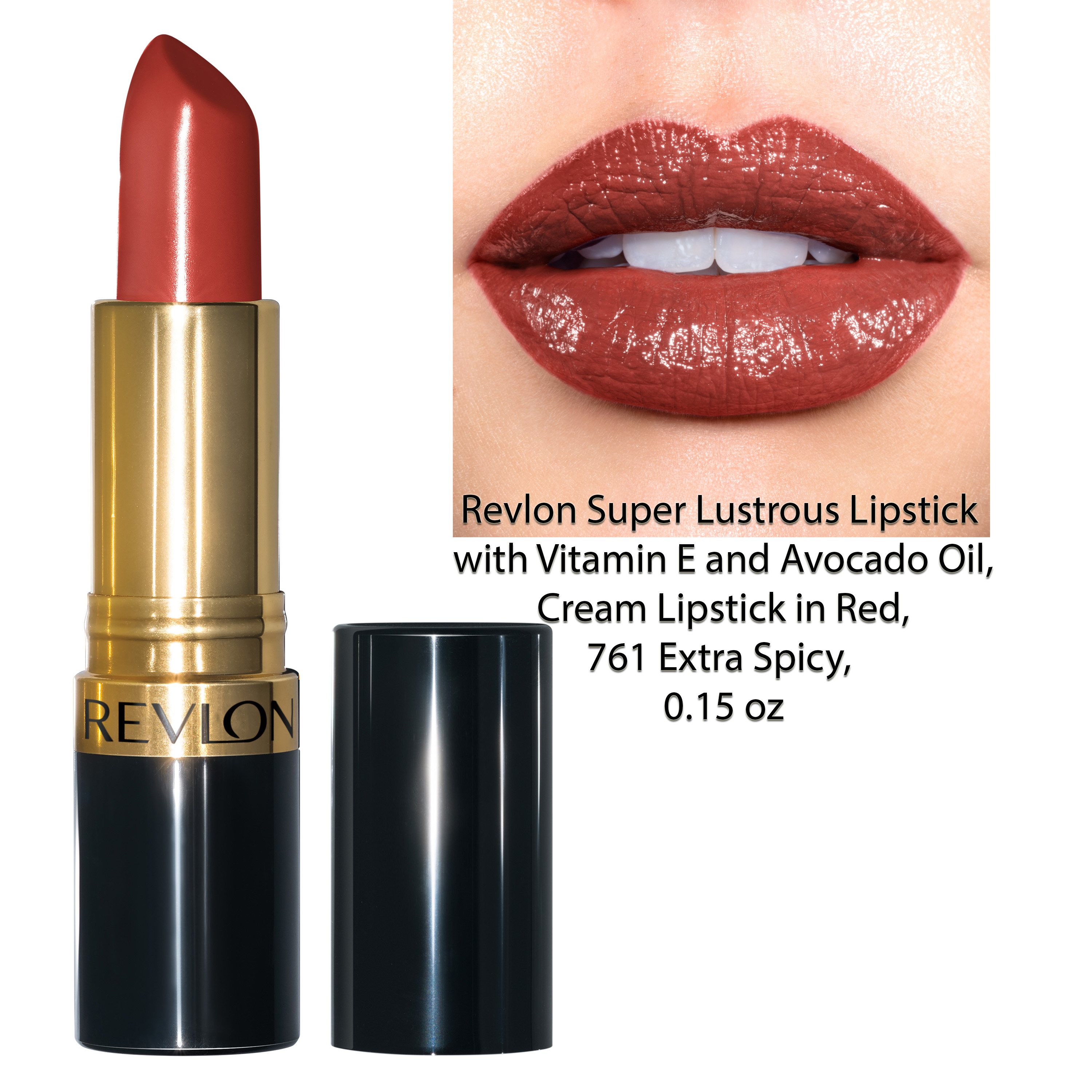 Son màu siêu dưỡng môi Revlon Super Lustrous Lipstick 4.2g, mã 761 Extra Spicy