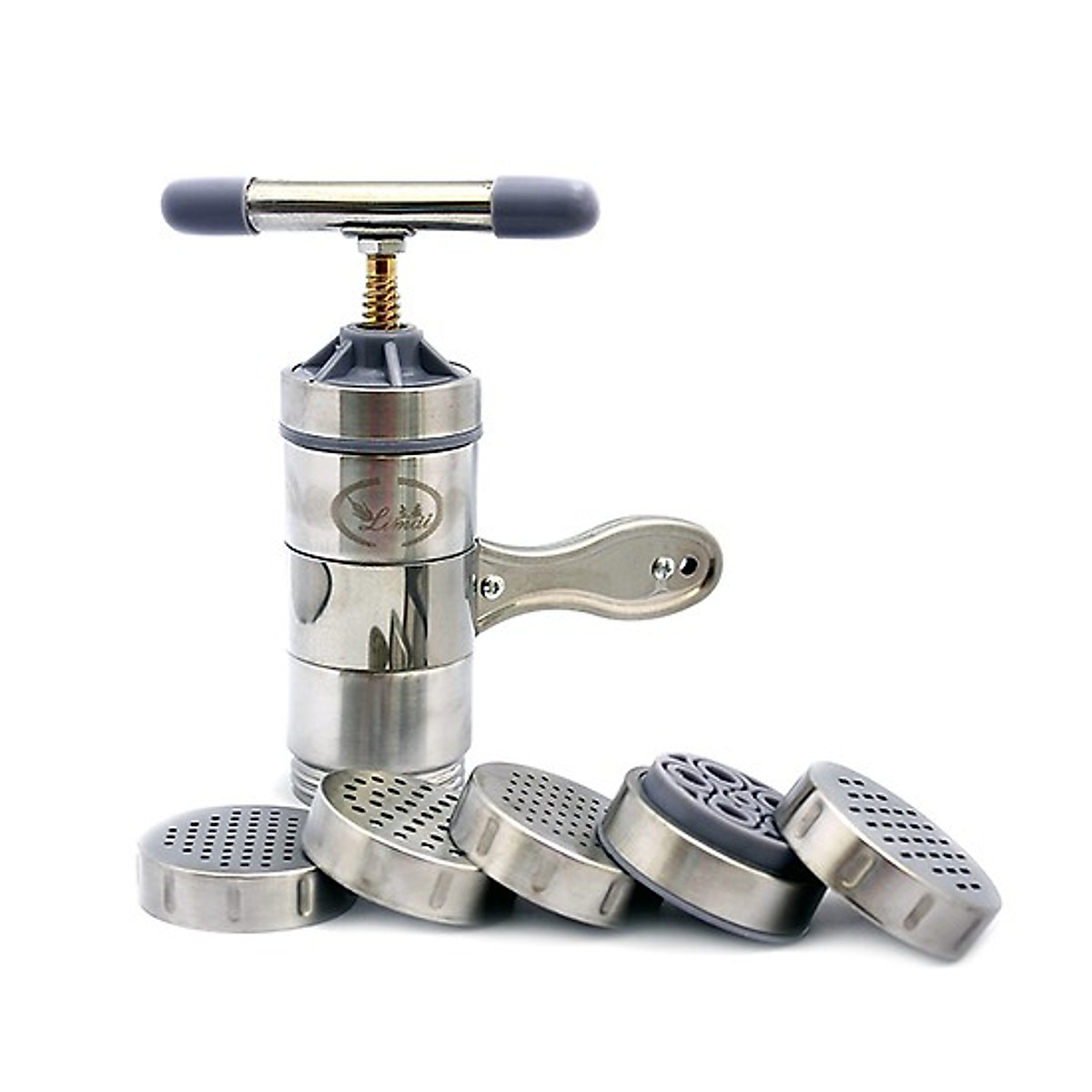 Khuôn làm bún inox cầm tay với 5 đầu khuôn