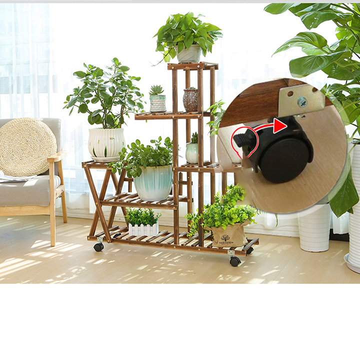 Video Kệ để chậu hoa, cây cảnh nhiêu tầng 95cmx25cmx95cm trang trí nhà cửa sang trọng, có thể gắn thêm bánh xe di chuyển, kệ hoa, ke hoa, kệ để cây cảnh, kệ để túi sách