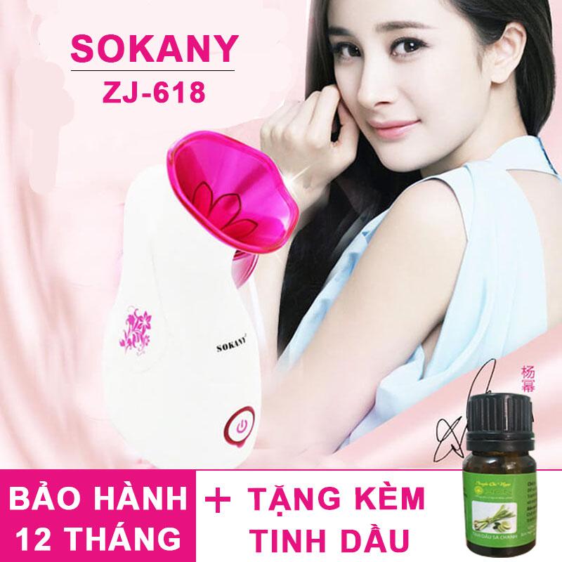 Máy xông mặt, máy xông hơi mặt mini dưỡng da SOKANY ZJ-618 ngăn ngừa lão hóa,giúp se khít lỗ chân lông + Bảo hành 12 tháng]