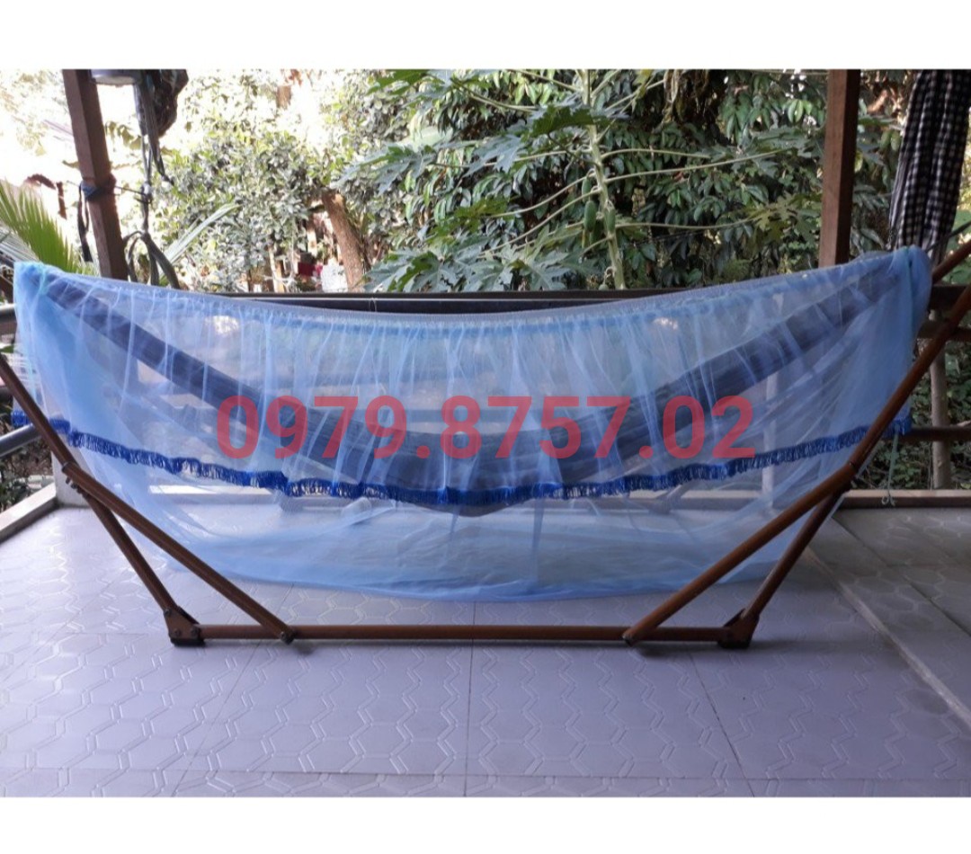 Mùng võng chống muỗi (màu xanh biển) mùng xịn đẹp, lổ mùng nhỏ (sản phẩm chỉ có mùng)