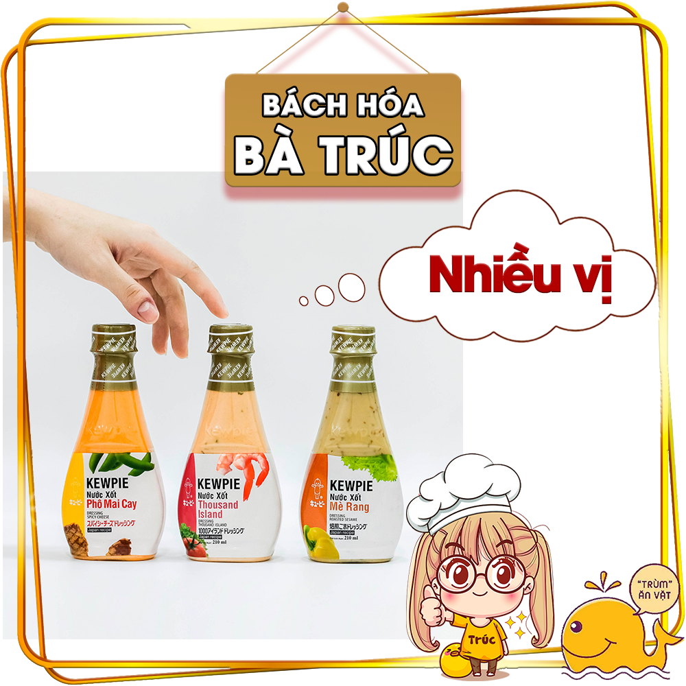 Nước sốt mè rang Kewpie nhiều hương vị