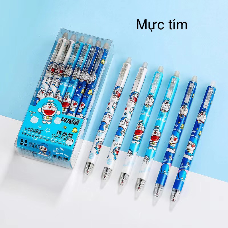 Hộp 12 Cây Viết Gel Bấm Xoá Được ( Mực Xoá Được ) Ngòi 0.5mm