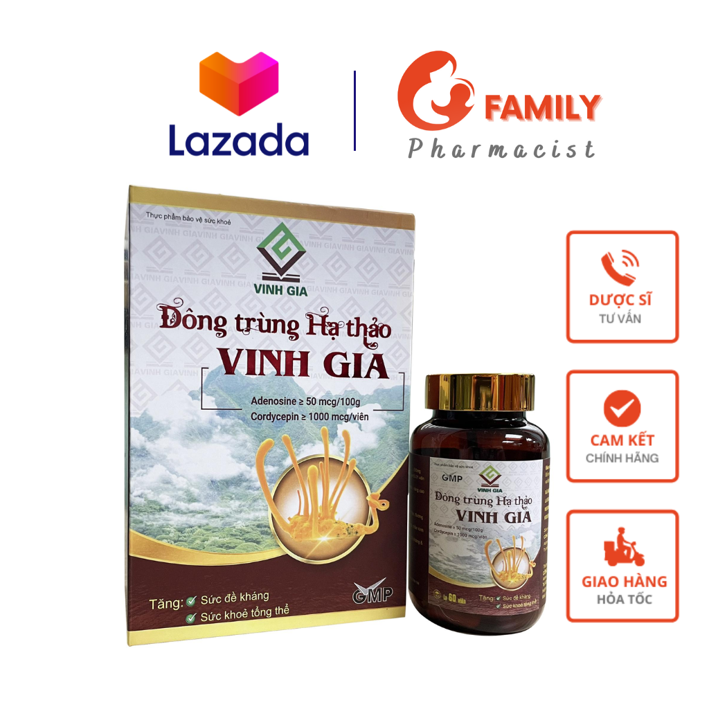 Đông Trùng Hạ Thảo Vinh Gia 60 viên