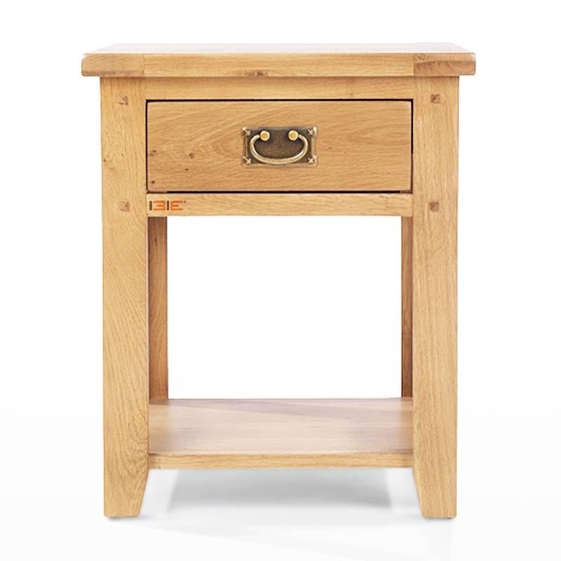 Tủ đầu giường IBIE Rustic gỗ sồi màu tự nhiên, tùy chọn ngăn kéo