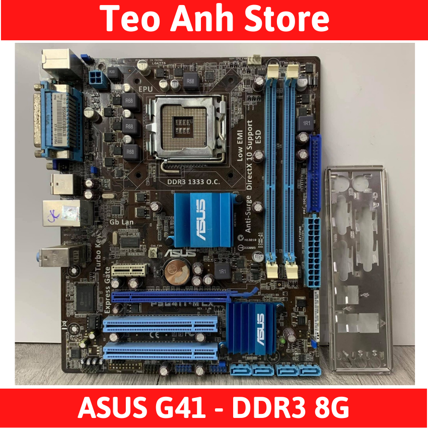 Main asus g41 - ddr3 8g - like.new - bảo hành 12 tháng