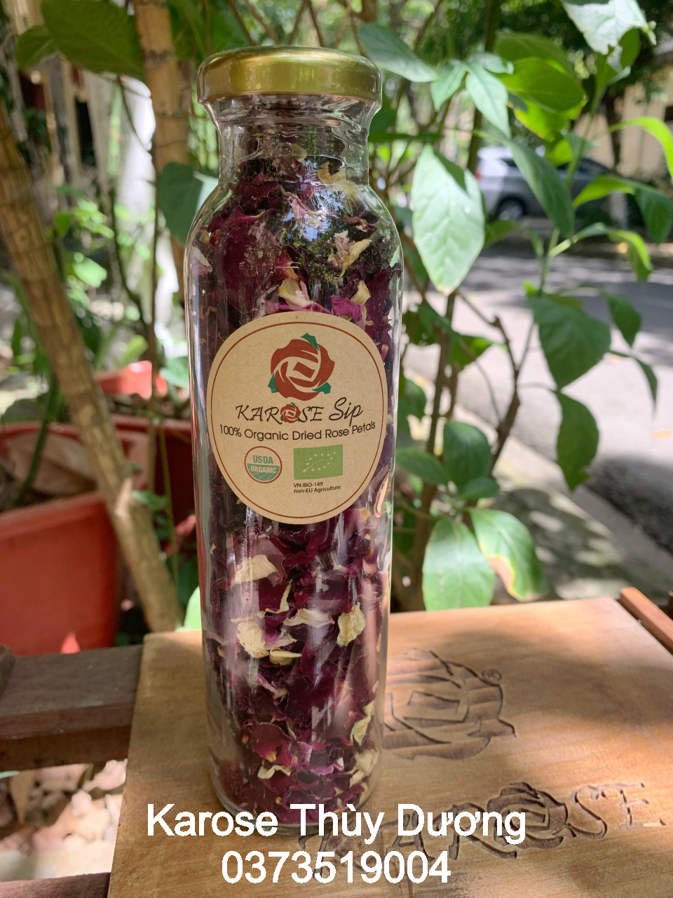 Trà cánh hoa hồng nhung sấy Karose Sip - USDA Organic