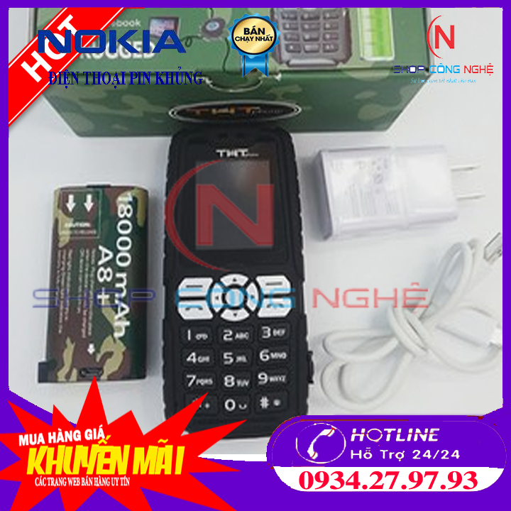 Điện thoại pin khủng 2 sim tht phone a8 có ghi âm cuộc gọi - bảo hành 1 năm