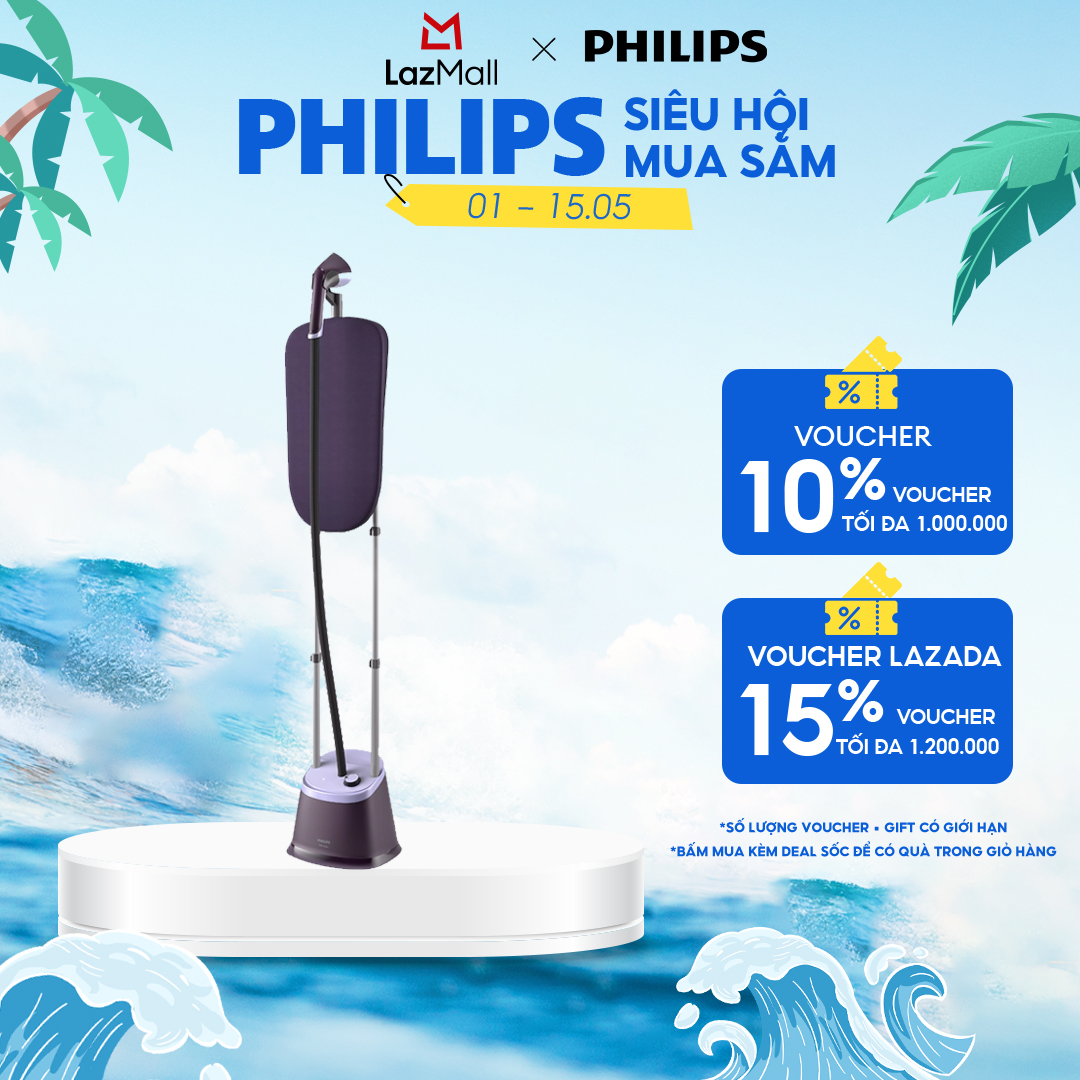 Bàn Ủi Hơi Nước Đứng Philips STE3170/80 - Công Suất 2000W - Bình Chứa Nước 2L - Hơi Phun 40G/Phút - Ngăn Chứa Tinh Dầu - Hàng Phân Phối Chính Hãng
