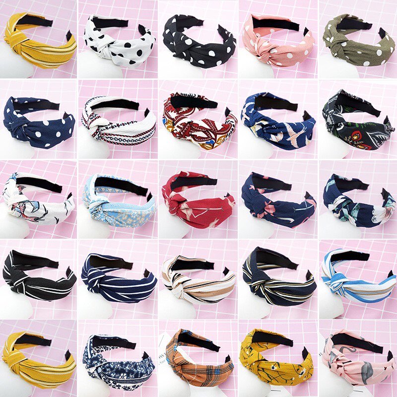 Băng đô cài tóc họa tiết mix phong cách dễ thương - Có 8 màu - Rẻ sập sàn Lazada - Mẫu HOT Cài tóc, băng đô, bờm tóc nữ Hàn quốc giá rẻ