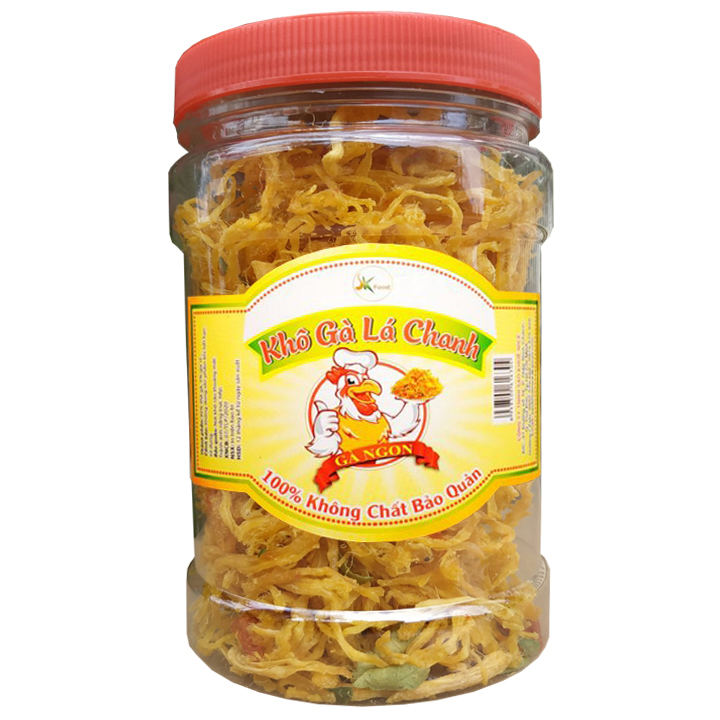 Khô Gà Lá Chanh Loại Đặc Biệt Sợi Nhỏ Hiệu SK FOOD - Hũ 100G