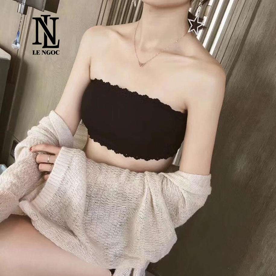 Áo lót nữ, áo bra tâm ngang cotton không dây free size từ 40kg-58kg