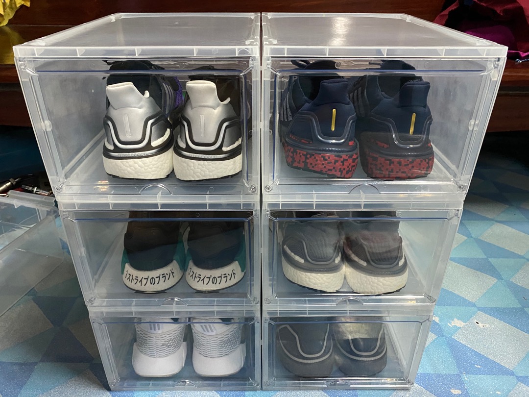 (SIZE TO) Hộp Đựng Giày Lắp Ghép Chất Liệu Nhựa Cứng Cao Cấp, Có Lỗ Thông Hơi Chống Ẩm Mốc