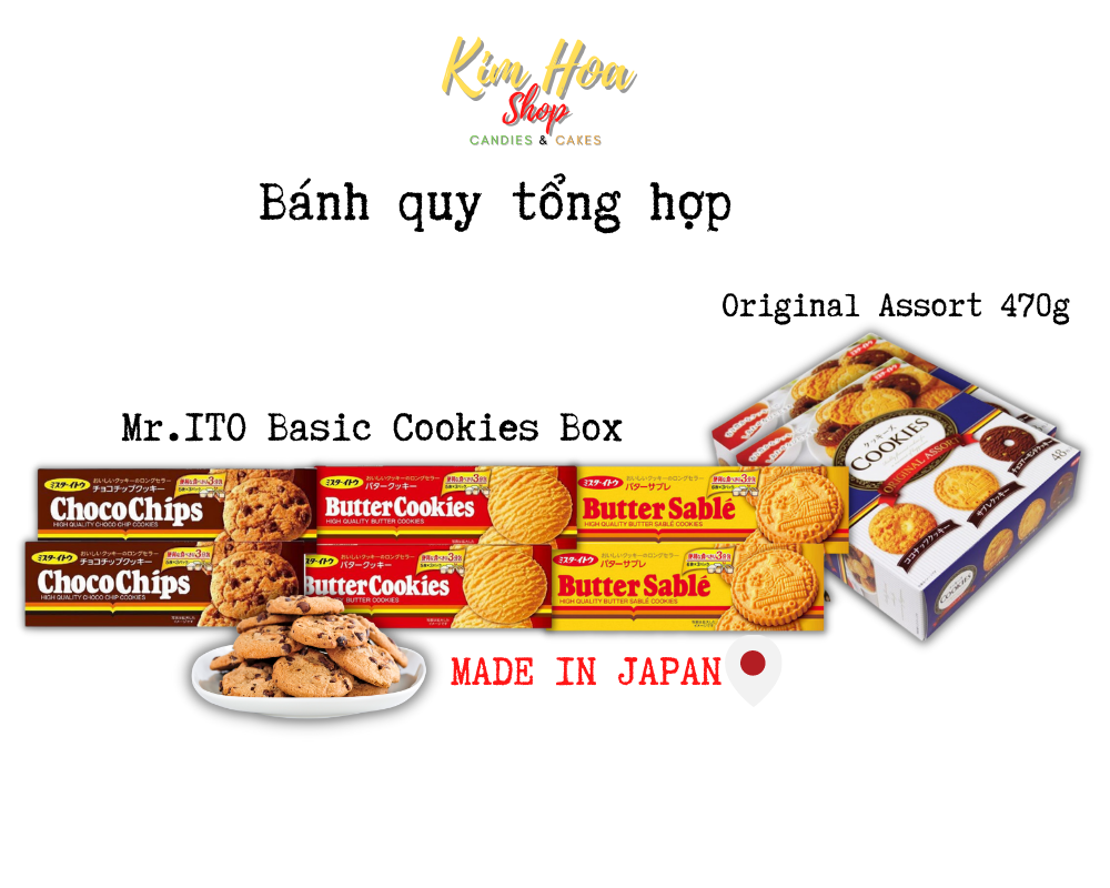 Bánh quy tổng hợp Cookies Original Assort 470g & Bánh quy tổng hợp Mr.ITO