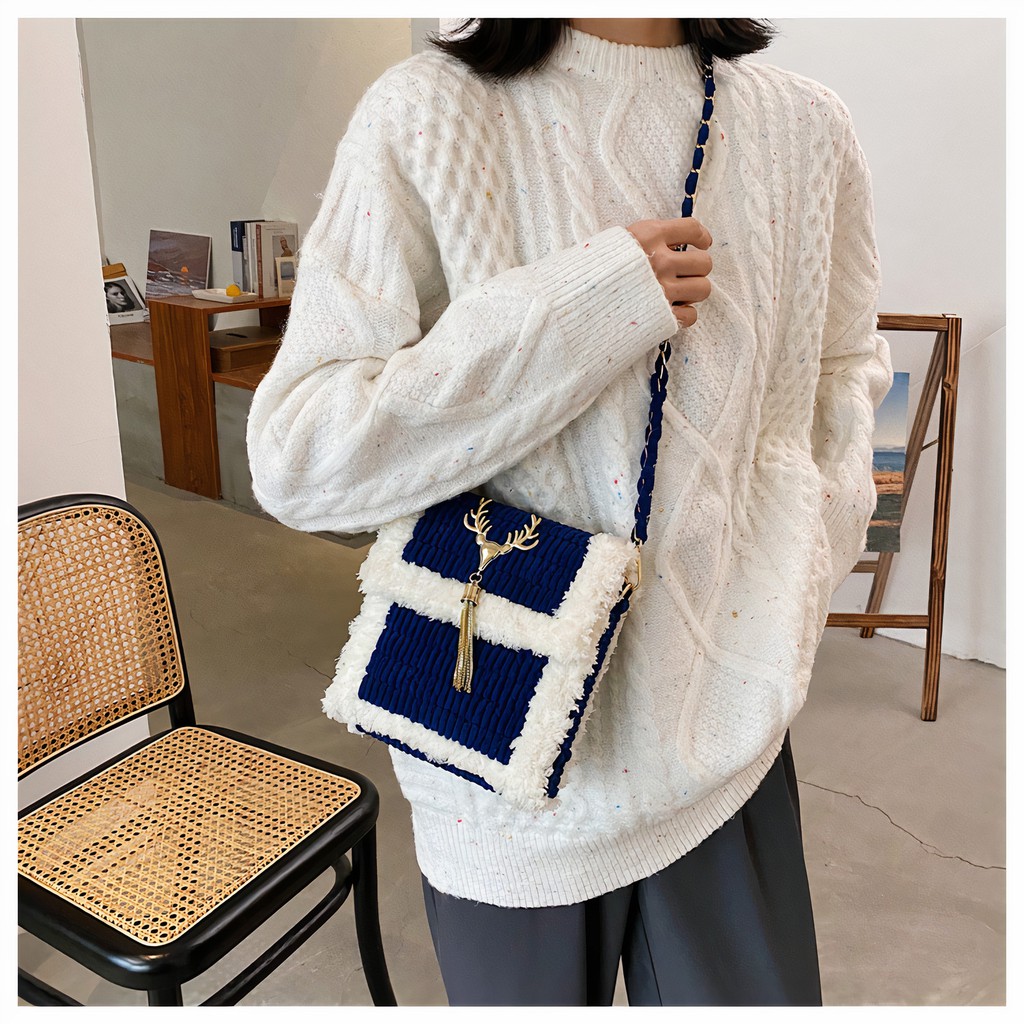 Túi đeo chéo handmade tự đan - phụ kiện đan túi