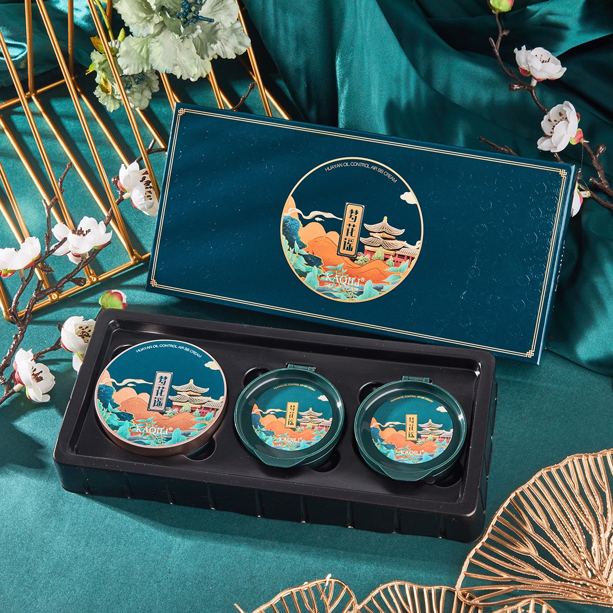 Phấn tươi kem nền cushion Kaqili che khuyết điểm tốt tặng kèm 2 lõi