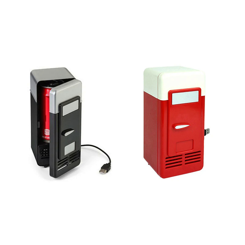 Haeger USB mini Tủ lạnh lạnh thả shpping Tủ đông USB mini Tủ lạnh nhỏ xách tay Soda Mini tủ lạnh cho xe hơi