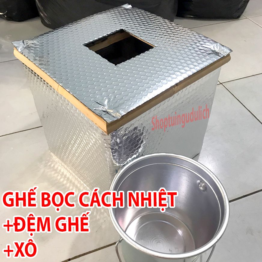 Ghế xông vùng kín bọc cách nhiệt toàn ghế+Xô