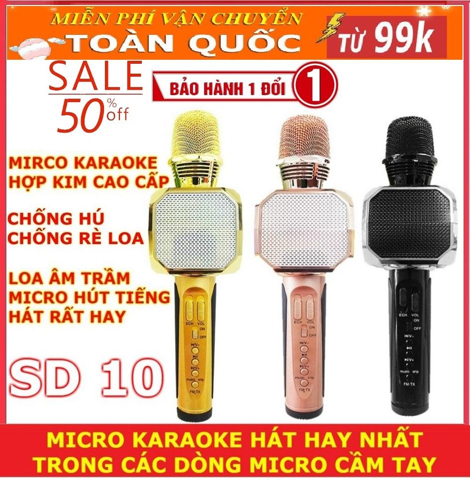 Nơi bán Micro kèm loa bluetooth YS-10 giá rẻ ,Mic Karaoke Kiêm Loa Bluetooth,Âm Bass Cực ĐỈnh, Mic Bắt Giọng Rất Tốt, Hỗ Trợ Kết Nối USB, Thẻ Nhớ, Cổng 3.5,Bảo hành 6 tháng 1 đổi 1