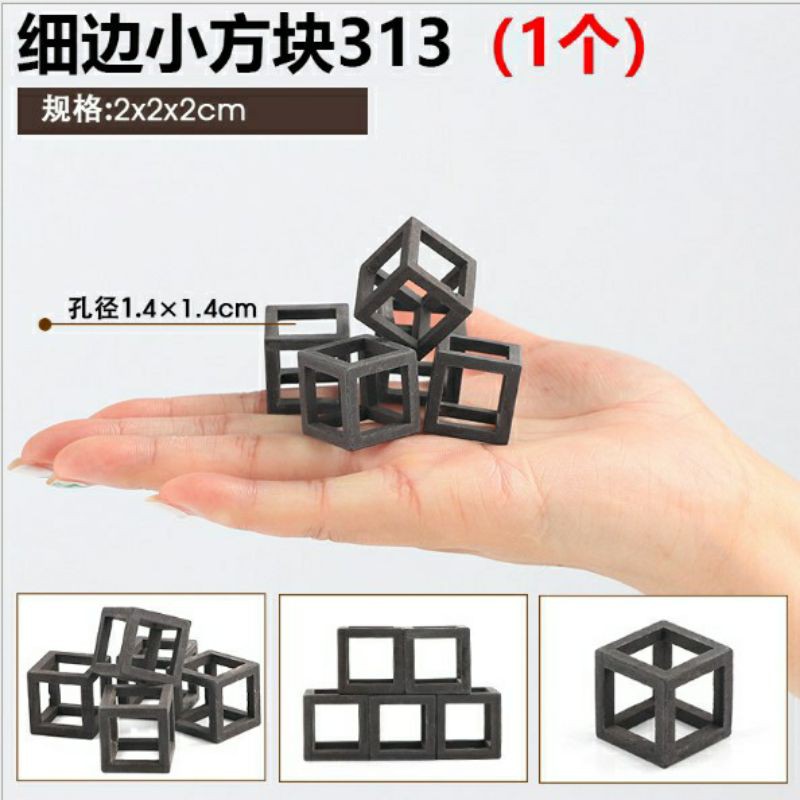 Đồ chơi cho tép bằng gốm giá rẻ - sao 5 cánh, khối vuông, bán trụ, cầu tròn, hang 3 lỗ,...