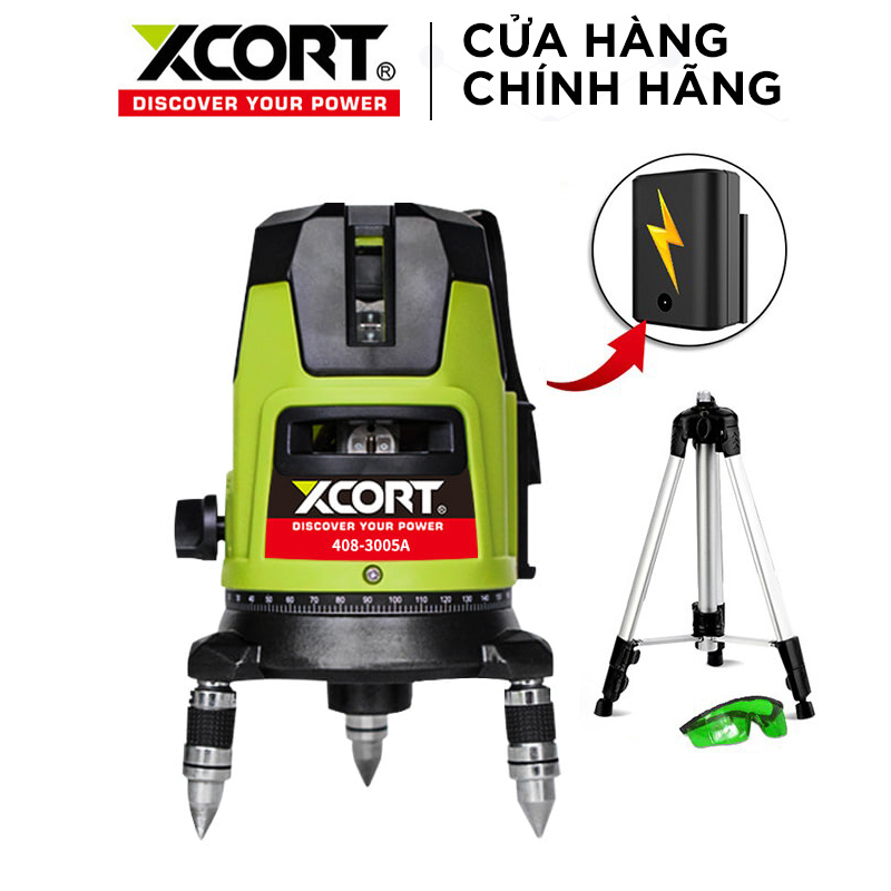 Máy cân mực 5 tia xanh - Máy cân mực chính hãng XCORT Tặng kèm Chân 1m2