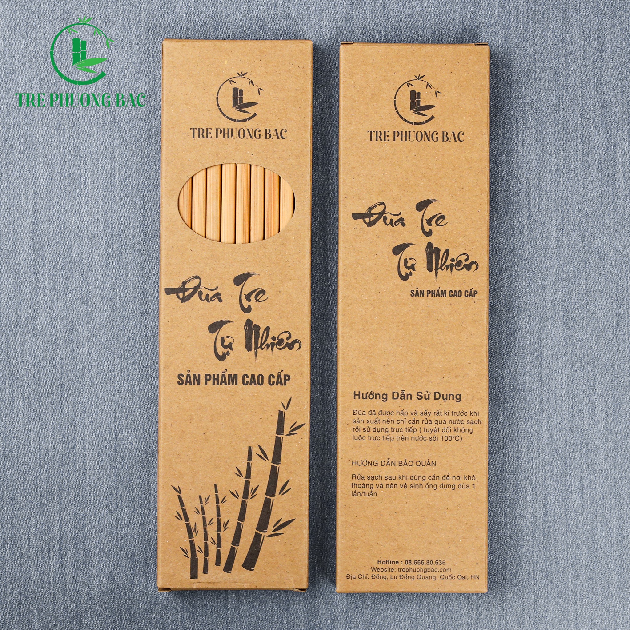 Hộp đũa gỗ tre già tây bắc cao cấp chống mốc - tre phương bắc