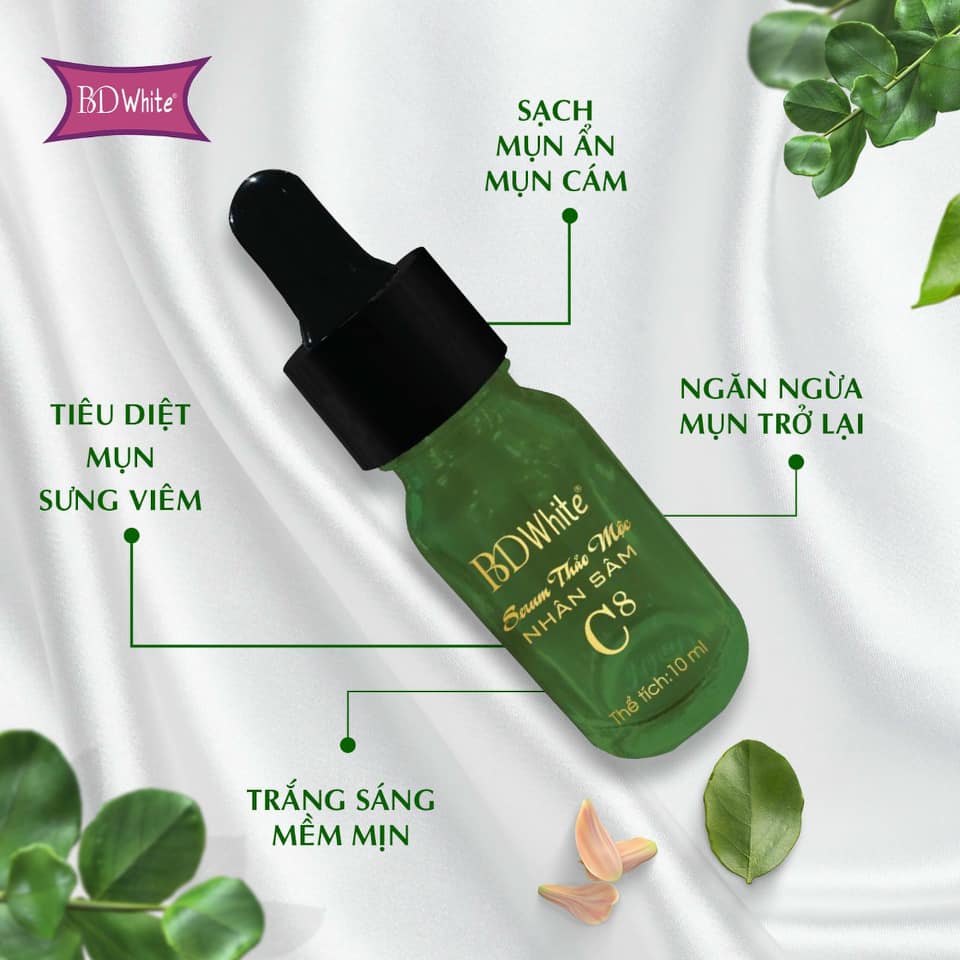 Serum mụn bd white thảo mộc nhân sâm c8 10ml