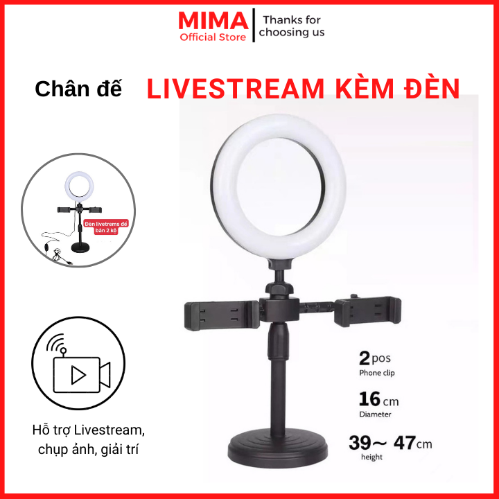 Giá đỡ/ Chân đế livestream để bàn có đèn led