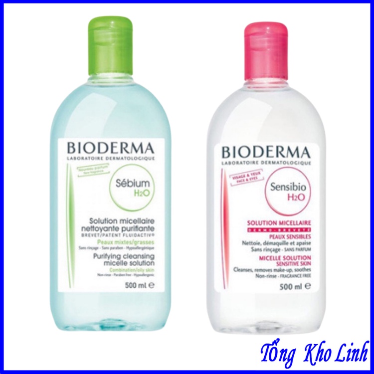 Nước tẩy trang bioderma h2o 500ml của pháp