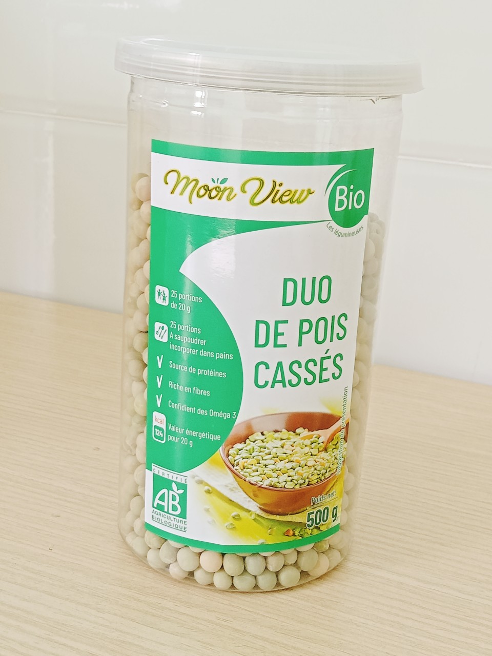 Đậu hà lan nguyên hạt hũ 500g .