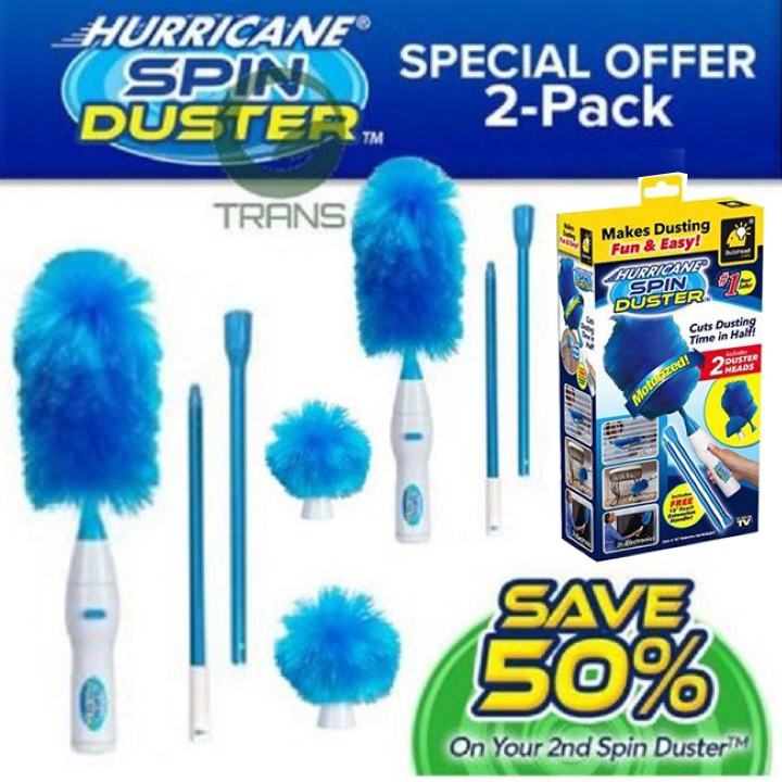 Chổi quét bụi Spin DUSTER đa năng với hai đầu chổi làm bằng sợi tơ nilon