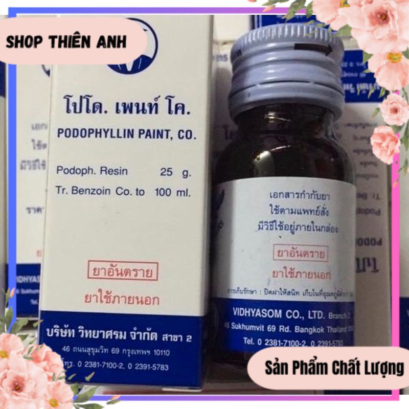 (Chuẩn cty Thái) Serum Bôi Khử Mụn Cóc, Mụn Thịt , sùi mào Gà podohyllin 25 Dụng Cụ Chăm Sóc Cơ Thể