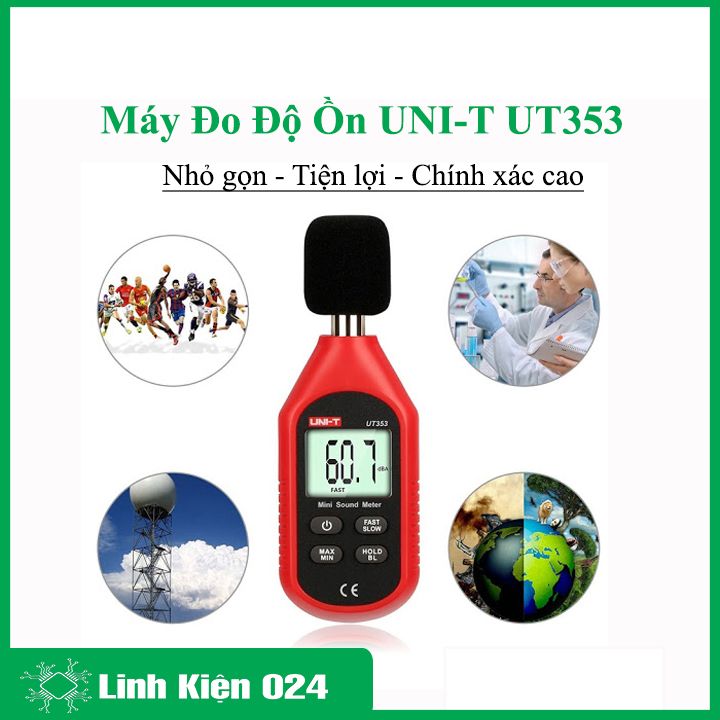 Máy đo tiếng ồn, cường độ âm thanh UT353 Uni-T độ chính xác