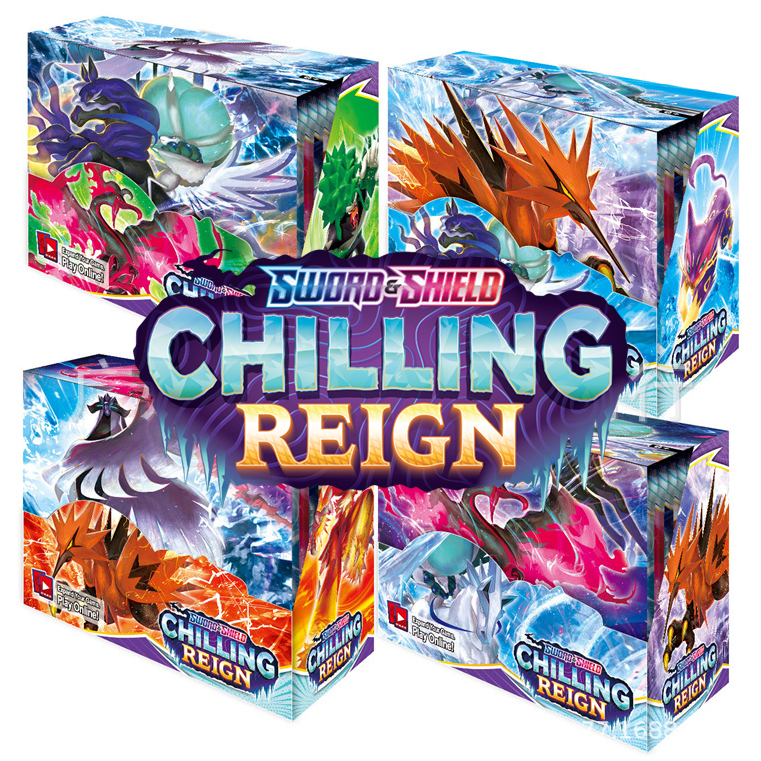 🌟giá sốc🌟 hộp bài pokemon 36 gói 360 thẻ chilling reign fusion strike shining fates scarlet & violet evolving skies
