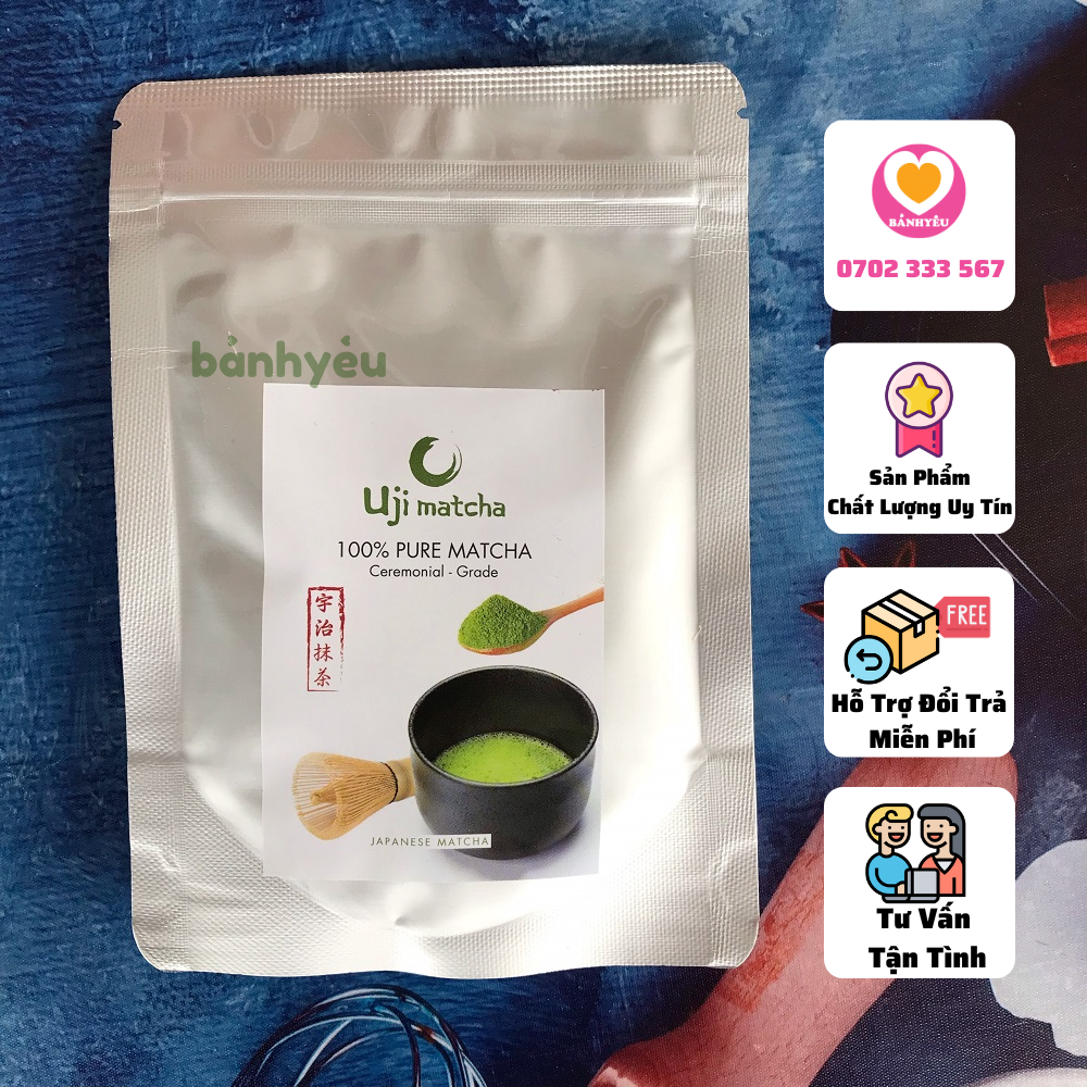 Bột trà xanh Nhật Bản Uji matcha 50g dùng làm bánh,pha chế