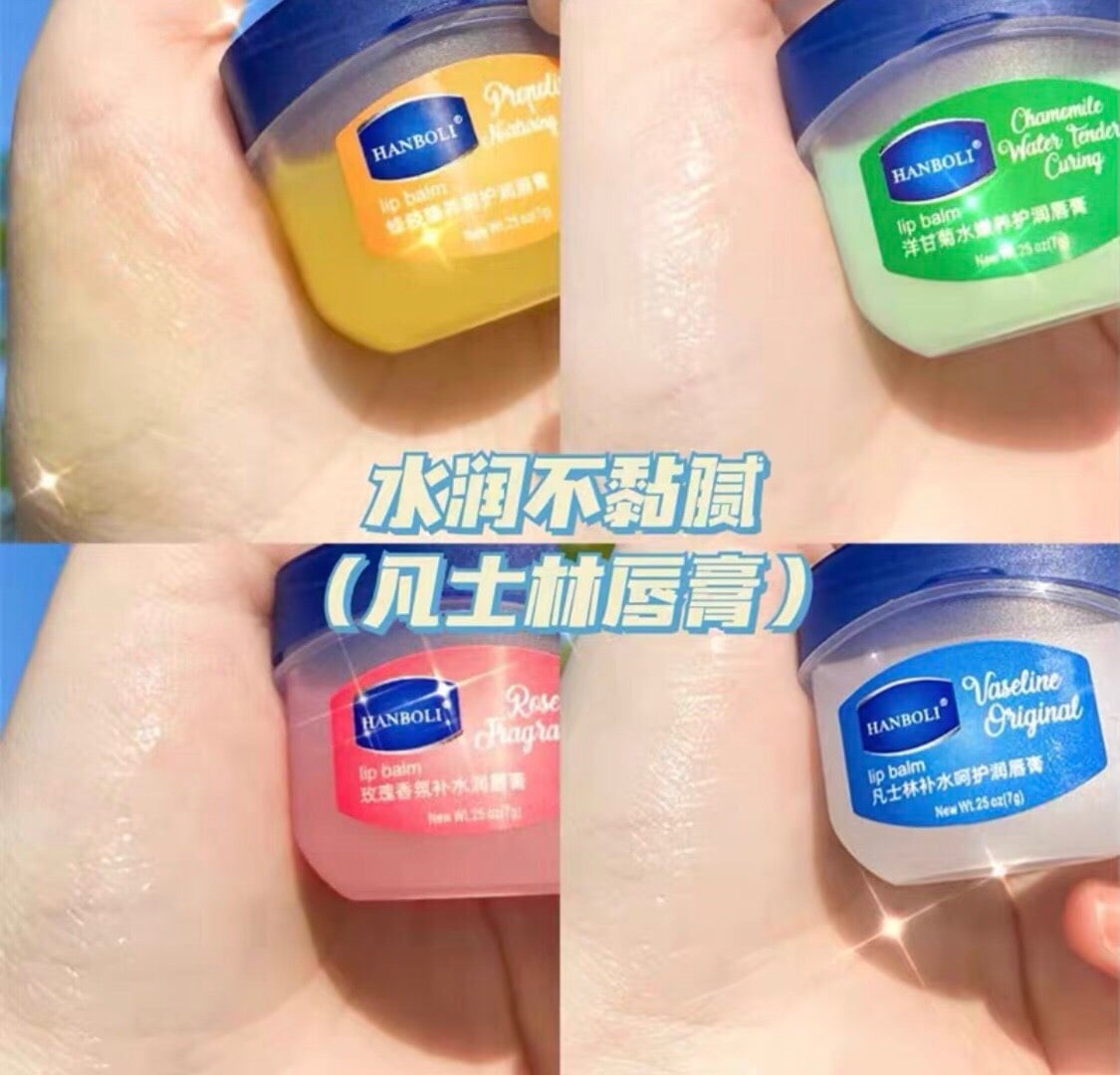 Set 4 hũ son dưỡng môi hanboli - combo giảm thâm, làm mềm hồng môi tự nhiên