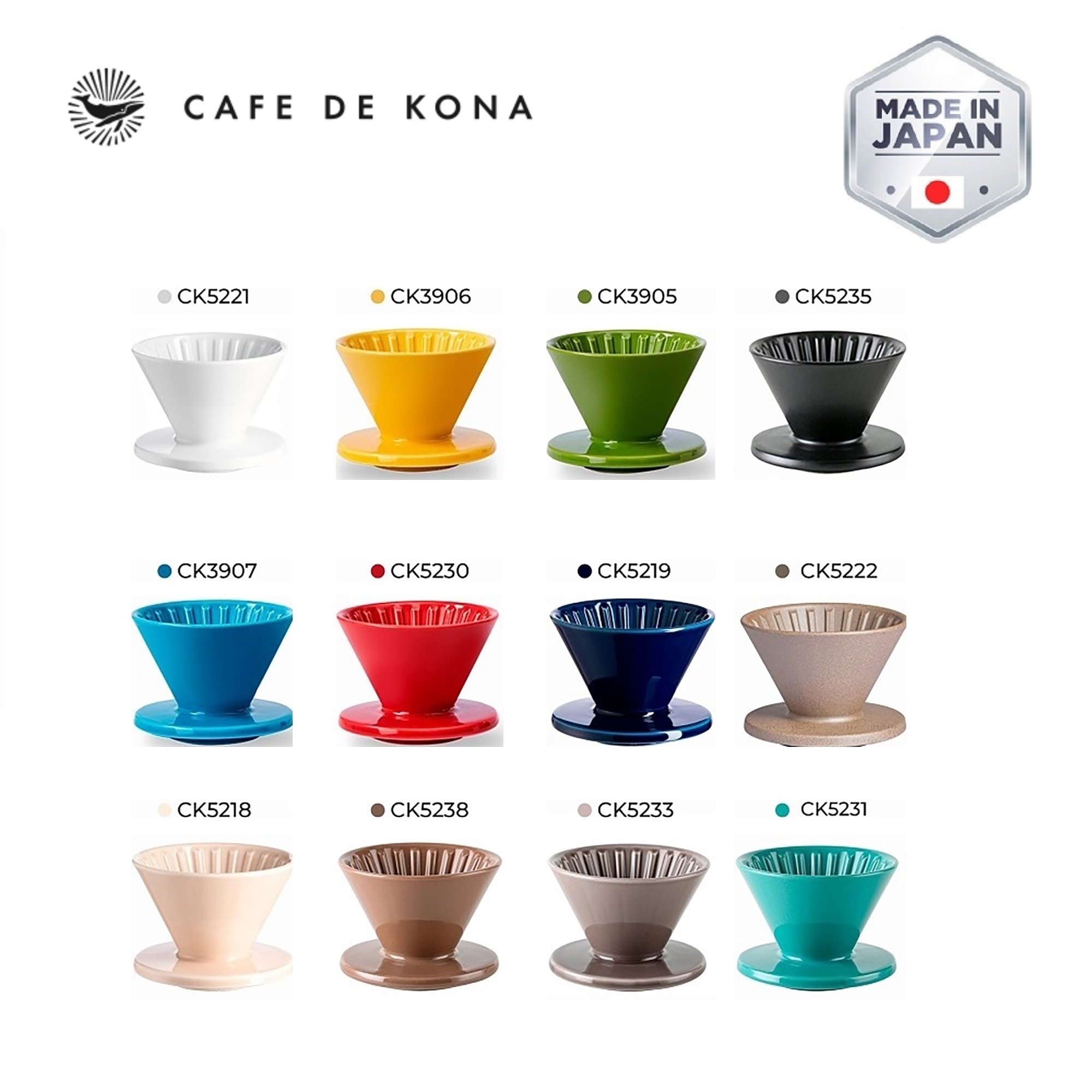 Phễu pour over v60 01 sứ hasami nhật bản cafede kona