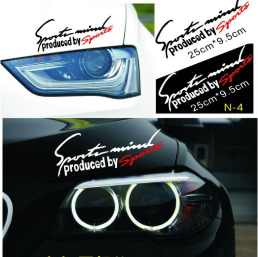 Tem Sport Mind dán lắp capo ô tô