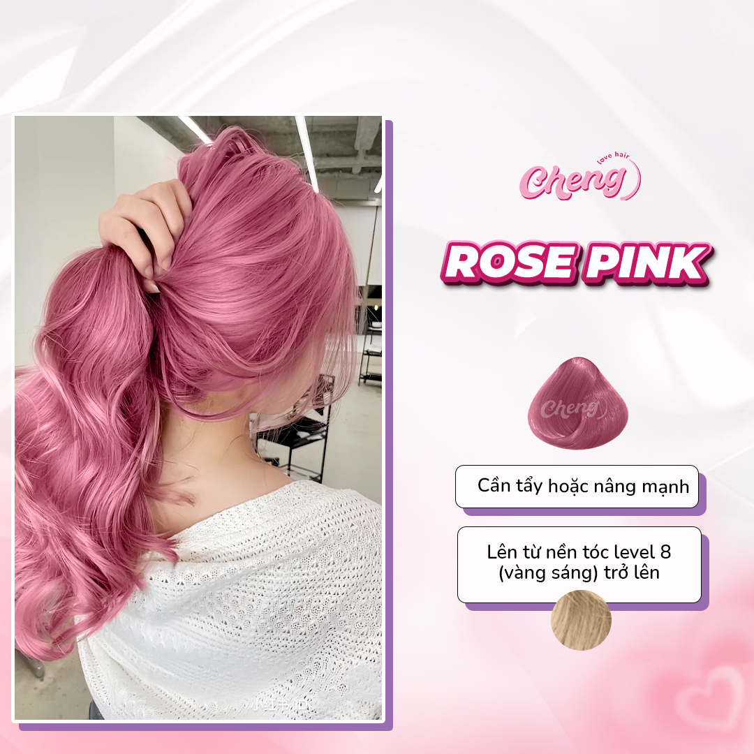 Thuốc nhuộm tóc ROSE PINK Chenglovehairs Chenglovehair Chengloveshair
