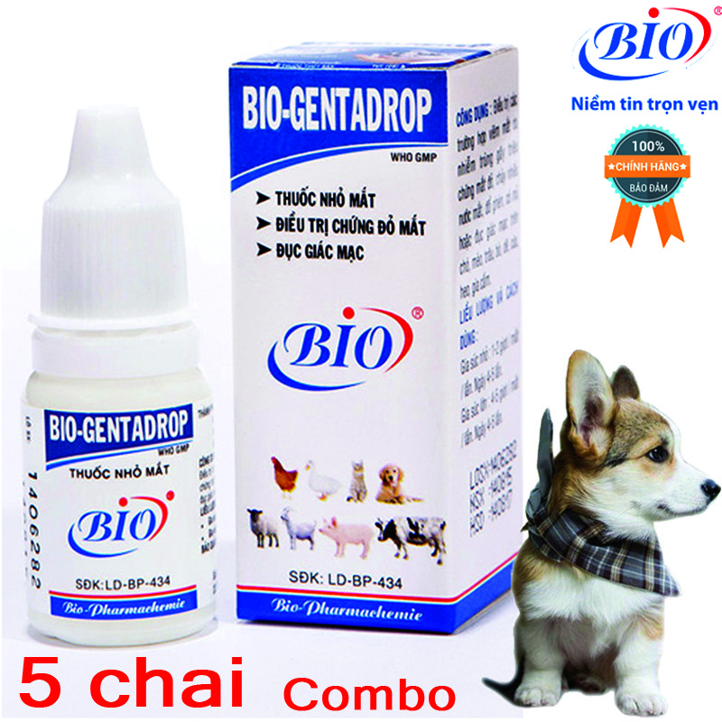Combo 5 chai nhỏ mắt bio gentadrop 10ml - 79205
