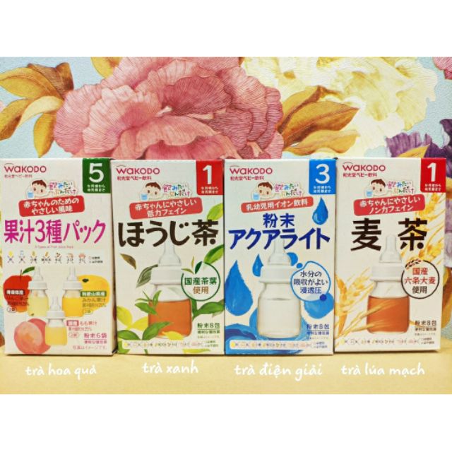 TRÀ WAKODO NHIỀU VỊ CHO BÉ TỪ 1 - 3 - 5 THÁNG TRỞ LÊN