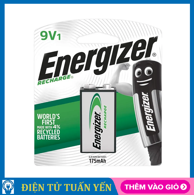 Pin sạc 9v energizer recharge nh22 bp1 dung lượng 175mah - hàng chính hãng