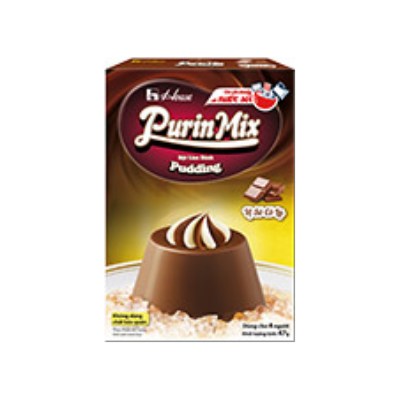 Bột làm bánh flan Nhật PurinMix Chocolate Flavour vị sôcôla 47grHousefood Housefood