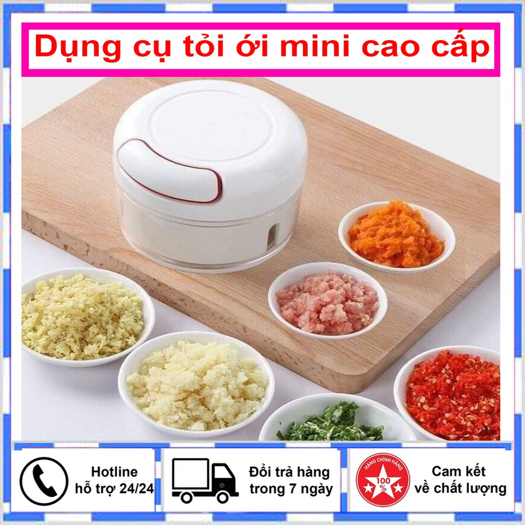 Dụng Cụ Xay Tỏi Ớt Cầm Tay Mini, Nhựa Abs, Lưỡi Thép Không Gỉ An Toàn