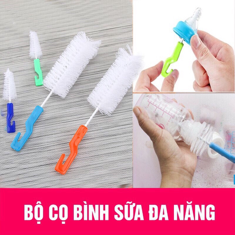 Bộ Cọ bình sữa 2 chi tiết cho bé, dụng cụ cọ bình sữa cho bé