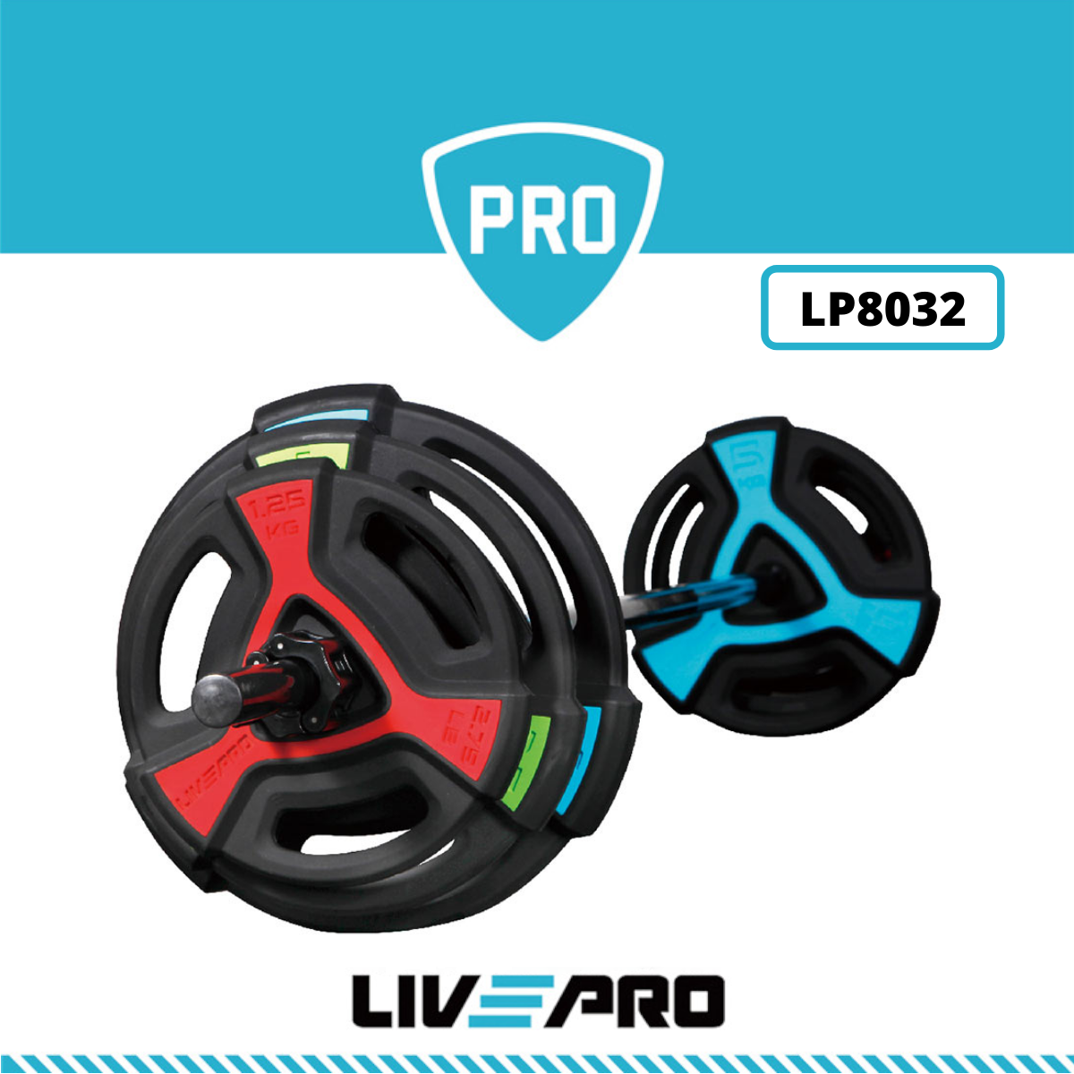 Bộ Tạ Đòn Các Loại Livepro Chính Hãng BARBELL SET 20Kg/ STUDIO URETHANE BARBELL SETS