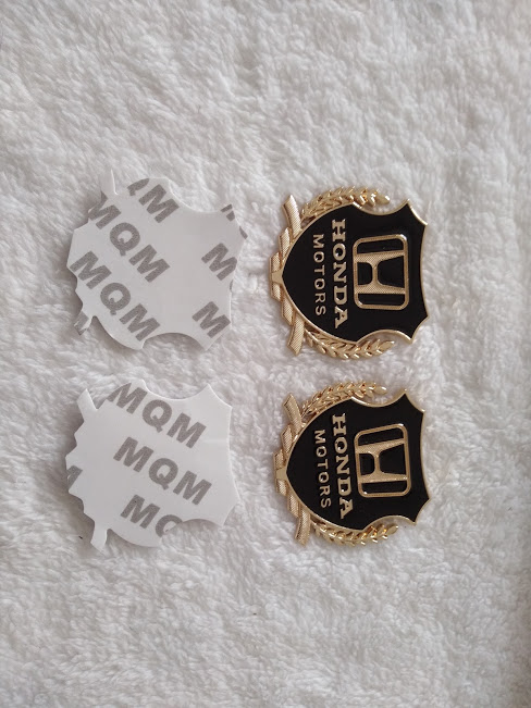 Bộ 2 biểu tượng logo nổi 3D bông lúa trang trí xe ô tô hãng HONDA