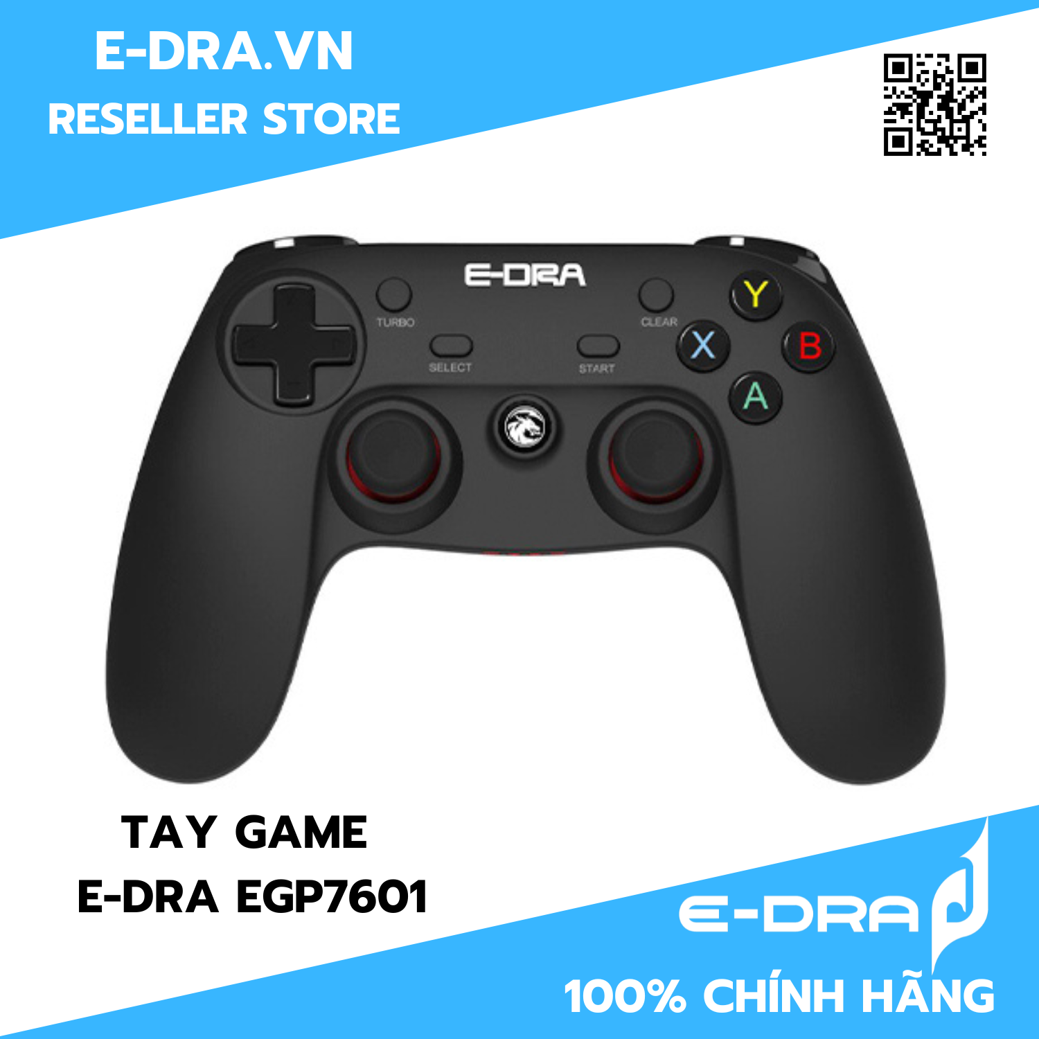 Tay cầm chơi game không dây E-Dra EGP7601 - Hàng chính hãng